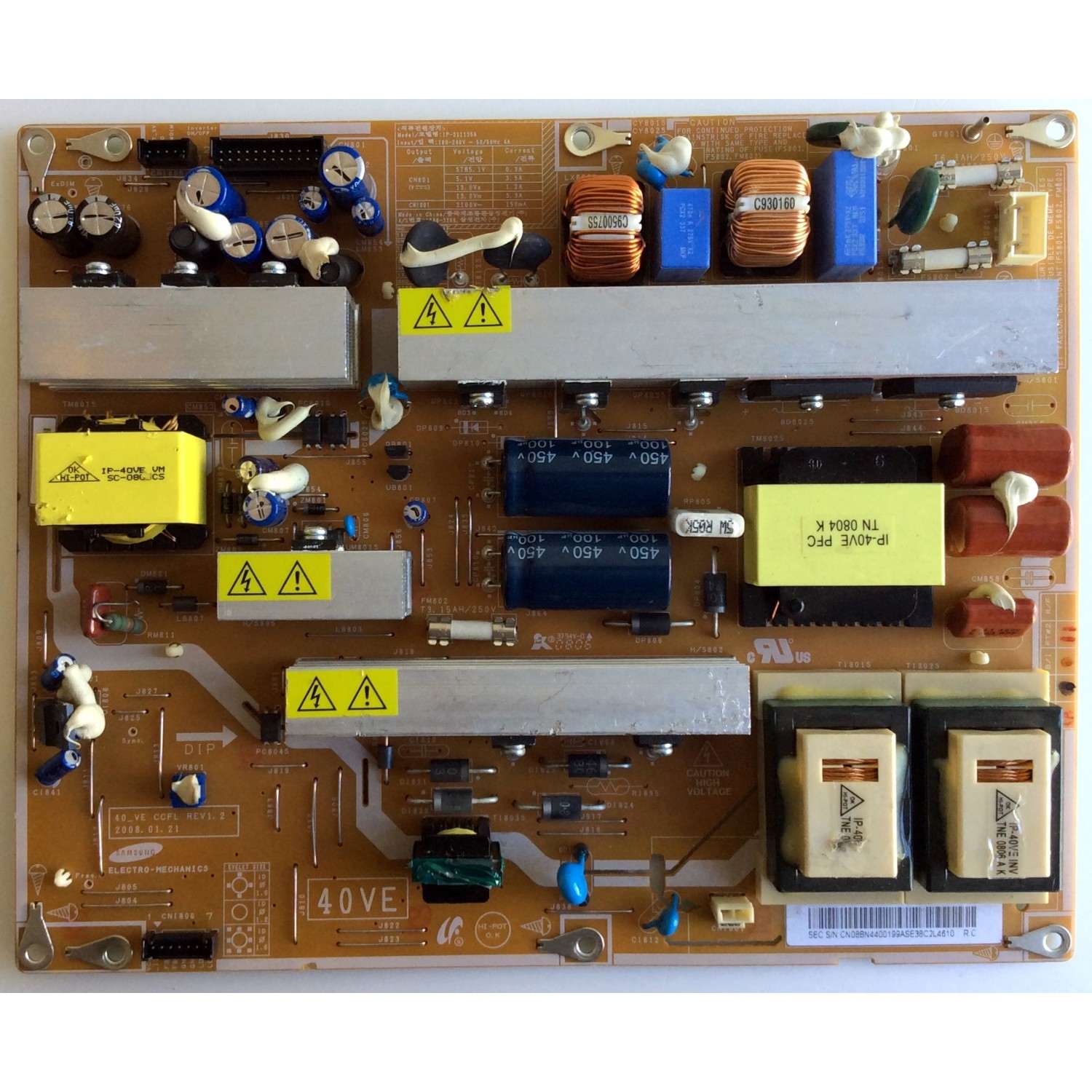 FUENTE / BACKLIGHT / SAMSUNG BN44-00199A / IP-211135A / SUSTITUTAS BN44-00197A / BN44-00198A / MODELOS LN40B530P7NXZA / LN40A650A1FXZA / LN40A630M1FXZA / LN40A550P3FXZA / LN40A500T1FXZA / LN40A330J1DXZA / LE40A558P3FXXU / LE40A558P3FXXU / LE40A558P3FXXU